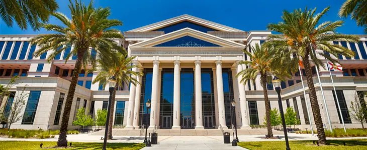Exterior of Florida courthouse